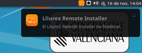 LliureXRemoteInstaller Notificacion Va ES