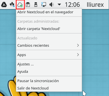 16 Nextcloud Desktop ES