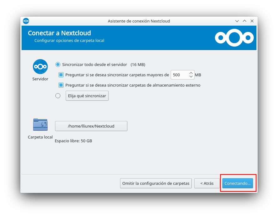 13 Nextcloud Desktop ES