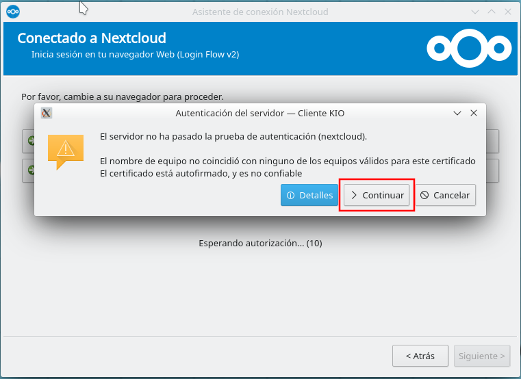 07 Nextcloud Desktop ES