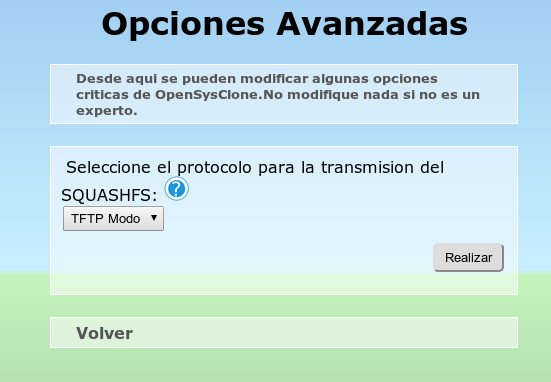 Open Sysclone Opciones Avanzadas